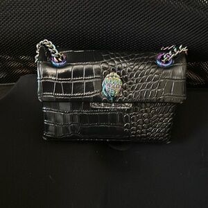 Kurt Geiger Mini Black Kensington with oil slick hardware
